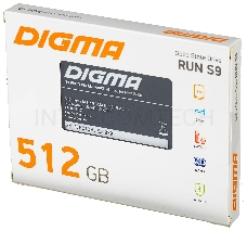 Накопитель SSD Digma 512Gb SATA III DGSR2512GS93T Run S9 2.5