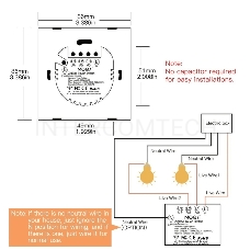 Выключатель MOES Gang Smart Switch Sensor w/o grounding ZS-EU3, Zigbee, 100-240 В