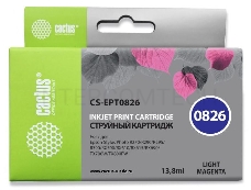 Картридж струйный Cactus CS-EPT0826 светло-пурпурный для Epson Stylus Photo R270/290 (11,4ml)