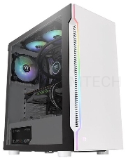 Корпус Thermaltake H200 TG Snow RGB белый без БП ATX 1x120mm 2xUSB3.0 audio bott PSU