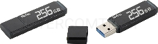 Флеш Диск Netac U351 256Gb <NT03U351N-256G-30BK>, USB3.0, с колпачком, металлическая чёрная