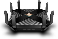 Беспроводный двухдиапазонный маршрутизатор TP-Link Archer AX6000, 5952Мбит/с (5 ГГц до 4804 Мбит/с + 2,4 ГГц: до 1148Мбит/с),  1x WAN 2,5 Гбит/с,  8x LAN 1000 Мбит/с, 1x  USB-A 3.0 + 1x  USB-C 3.0, 8 внешних антенн