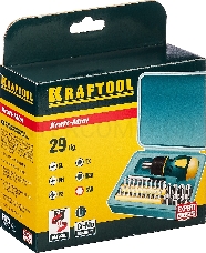 Набор KRAFTOOL 25556-H29  реверсивная с битами и торцовыми головками. 29 предметов