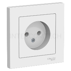 Розетка ATLAS DESIGN без заземл. 16А в сборе бел. SchE ATN000140
