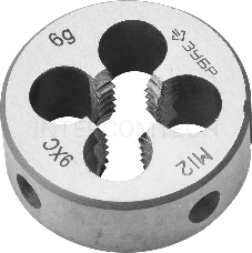 Плашка ЗУБР 4-28022-12-1.75  МАСТЕР круглая ручная М12x1.75