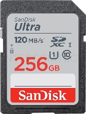 Флеш карта SD 256GB SanDisk SDXC Class 10 UHS-I Ultra 120MB/s