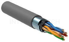 Кабель связи витая пара ITK  F/UTP, кат.5E, 4 пары 24AWG solid, 305м, LSZH, серый Кабель связи витая пара F/UTP, кат.5E, 4 пары 24AWG solid, 305м, LSZH, серый