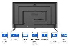 Телевизор LED Kivi 43 43U740NB черный 4K Ultra HD 60Hz DVB-T2 DVB-C WiFi Smart TV