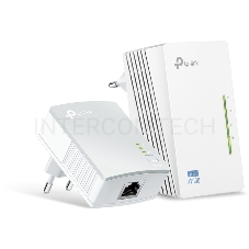 Сетевое оборудование TP-Link TL-WPA4220 300Mbps Wireless AV500 Powerline Extender, 500Mbps Powerline Datarate, 2 10/100Mbps Fast Ethernet ports, HomePlug AV, Plug and Play, WiFi Clone, Single Pack