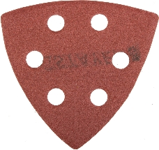 Шлифовальная бумага, лента, круги Треугольник шлифовальный универсальный STAYER (35460-180) на велкро основе, 6 отверстий, Р180, 93х93х93мм, 5шт