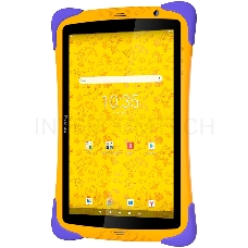 Планшет Prestigio SmartKids UP, 10.1 (1280*800) IPS display, Android 10 (Go edition), up to 1.5GHz Quad Core RK3326 CPU, 1GB + 16GB, BT 4.0, WiFi, 0.3MP front cam + 2.0MP rear cam, USB ype-C, microSD card slot, 6000mAh battery. Color: orange-violet