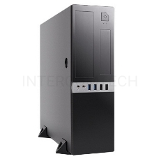 Корпус с блоком питания 300Вт. Сase Foxline mATX Desktop 300W, 2xUSB3.0, 2xUSB2.0, toolless, Black, 8cm. fan, powercord