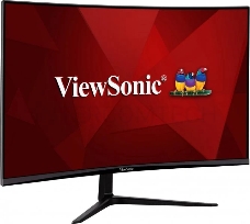 Монитор жидкокристаллический ViewSonic LCD 32'' [16:9] 1920х1080(FHD) VA, Curved, nonGLARE, 300cd/m2, H178°/V178°, 4000:1, 80M:1, 16,7 миллионов цветов, 1ms, VGA, 2xHDMI, DP, Tilt, Speakers, 3Y, Black