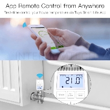 Термостатическая головка MOES Temperature Controller ZTRV-ZX-TV01 Zigbee,  AA 2шт х 1.5 V, накладная, белая