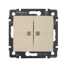 Двухклавишный выключатель Legrand Valena 774328 с подсветкой, крем