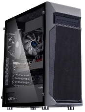 Корпус ZALMAN Z1 PLUS, ATX, BLACK, WINDOW, 1x5.25