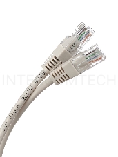 Коммутационный шнур Патчкорд литой Aopen/Qust ANP511_1M UTP кат.5е 1м серый
