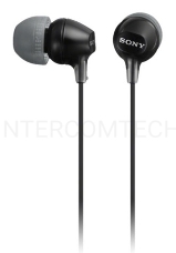 Гарнитура вкладыши Sony MDREX15APB.CE7 1.2м черный проводные (в ушной раковине)