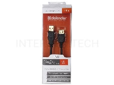 Кабель Defender PRO USB 2.0 кабель удлинительный 1.8м AM/AF , зол.конт, 2фер.фил. (87429)