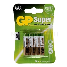 Батарея GP 24A 4шт. Super Alkaline (AAA) GP24A-CR4