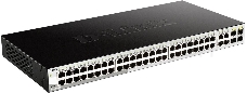 Коммутатор D-Link DGS-1210-52/FL1A, L2 Managed Switch with 48 10/100/1000Base-T ports and 4 100/1000Base-T/SFP combo-ports.16K Mac address, 802.3x Flow Control, 256 of 802.1Q VLAN, VID range 1-4094, 802.1p Prio