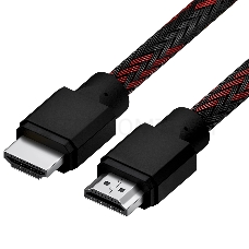 Кабель 0.5m HDMI 2.0, BICOLOR черно-красный нейлон, Ultra HD, 4K 60 fps 60Hz/5K*30Hz, 3D, AUDIO, 18.0 Гбит/с, 28AWG Кабель 0.5m HDMI 2.0, BICOLOR черно-красный нейлон, Ultra HD, 4K 60 fps 60Hz/5K*30Hz, 3D, AUDIO, 18.0 Гбит/с, 28AWG