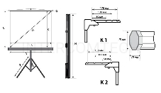 Экран на треноге Lumien 153x203см Master View LMV-100107 4:3 напольный рулонный