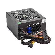 Блок питания 800W ExeGate EVO800, ATX, PC, RGB, black, APFC, 12cm, 24p+(4+4)p, PCI-E, 5*SATA, 3*IDE, FDD + кабель 220V в комплекте