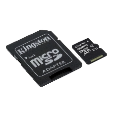 Флеш карта microSDHC 128GB microSDXC Kingston <SDCS2/128GB> Class10 UHS-I Canvas Select up to 100MB/s с адапт.