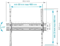 Кронштейн для телевизора Arm Media PLASMA-4 new черный 22-65 макс.55кг настенный наклон