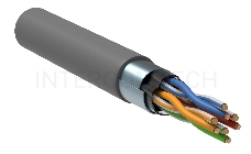 Кабель связи витая пара ITK  F/UTP, кат.5E, 4 пары 24AWG solid, 305м, LSZH, серый Кабель связи витая пара F/UTP, кат.5E, 4 пары 24AWG solid, 305м, LSZH, серый