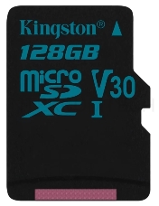 Флеш карта microSDHC 128GB microSDXC Kingston <SDCS2/128GB> Class10 UHS-I Canvas Select up to 100MB/s с адапт.