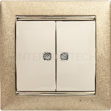 Двухклавишный выключатель Legrand Valena 774328 с подсветкой, крем