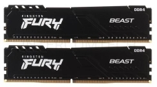 Память оперативная Kingston 32GB 3733MHz DDR4 CL19 DIMM (Kit of 2) 1Gx8 FURY Beast Black