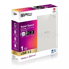 Внешний жесткий диск Silicon Power USB 3.0 1Tb S03 SP010TBPHDS03S3W Stream 2.5 белый