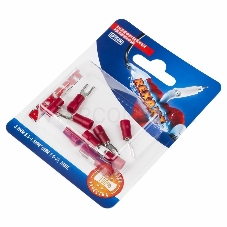 Наконечник вилочный REXANT изолированный, 3.2 мм, 0.5-1.5 мм², НВи 1.5-3 / НВи 1,25-3 / SV1.25-3, красный, в упак. 10 шт.