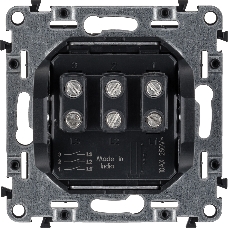 Механизм выключателя 3-кл. СП Valena Life 10А IP20 250В 10АХ с лицевой панелью; винтовые зажимы сл. кость Leg 752503