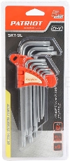 Набор ключей PATRIOT SKТ-9L, TORX, длинные, T10-T50, CRV, 9 шт