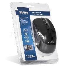 Мышь SVEN RX-305 Wireless черная  (RTL) USB 3btn+Roll