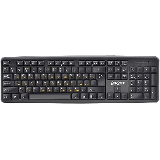 Клавиатура ExeGate EX263906RUS LY-331L, <USB, шнур 2м, черная,  104кл, Enter большой>, Color box