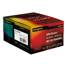 Кулер ExeGate EX286155RUS Dark Magic EE126A-RGB (Al black coating, LGA775/1150/1151/1155/1156/1200/AM2/AM2+/AM3/AM3+/AM4/FM1/FM2/754/939/940, TDP 100W, Fan 120mm, 1800RPM, Hydro bearing, 4pin, 18db, 410г, черный, RGB, с термопастой, на защелках, Retail co