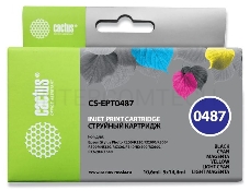 Картридж струйный Cactus CS-EPT0487 многоцветный для Epson Stylus Photo R200/R220 Комплект из 6 карт