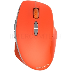 Мышь Canyon  2.4 GHz  Wireless mouse ,with 7 buttons, DPI 800/1200/1600, Battery:AAA*2pcs  ,Red 72*117*41mm 0.075kg