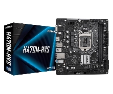 Материнская плата ASRock H470M-HVS LGA1200, H470, 2*DDR4, D-Sub+HDMI, 4xSATA3 6.0, 2xUSB 3.2, 4xUSB 2.0, mATX