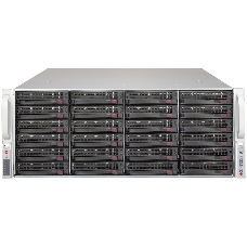 Корпус Supermicro SuperChassis 4U 846BE1C-R1K03JBOD Up to 24 x 3.5 hot-swap HDD bays for JBOD solution (SAS 12G dual expander backplane, with LSI SAS3 expander, with 8x mini-SAS HD connectors)