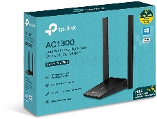 Адаптер TP-Link AC1300Mbps Dual-band High-Gain wireless USB adapter, 867Mbps at 5G and 400Mbps at 2.4G, two high gain antennas, USB 3.0, USB extension cable, support wave 2 MU-MIMO, full compatible with Windows and macOS.