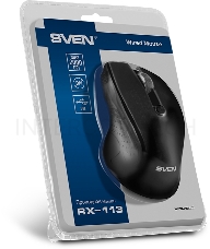 Мышь SVEN RX-113  (5+1кл. 800-2000DPI,  Soft Touch, каб. 1,5м, блист.)