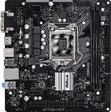 Материнская плата ASRock H470M-HDV LGA1200, H470, 2*DDR4, D-Sub+HDMI+DVI-D, 4xSATA3 6.0, 2xUSB 3.2, 4xUSB 2.0, mATX