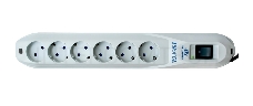 Сетевой фильтр Pilot GL 6 розеток (5 евро + 1 без заземления) 10 м Surge protector Pilot GL 6 outlets (5 euro + 1 without ground) 10A / 2.2kVt, 10m
