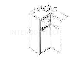 Холодильник LIEBHERR Холодильник LIEBHERR/ 157.1x55x63, 218/52 л, ручная разморозка, верхняя морозильная камера, серебристый